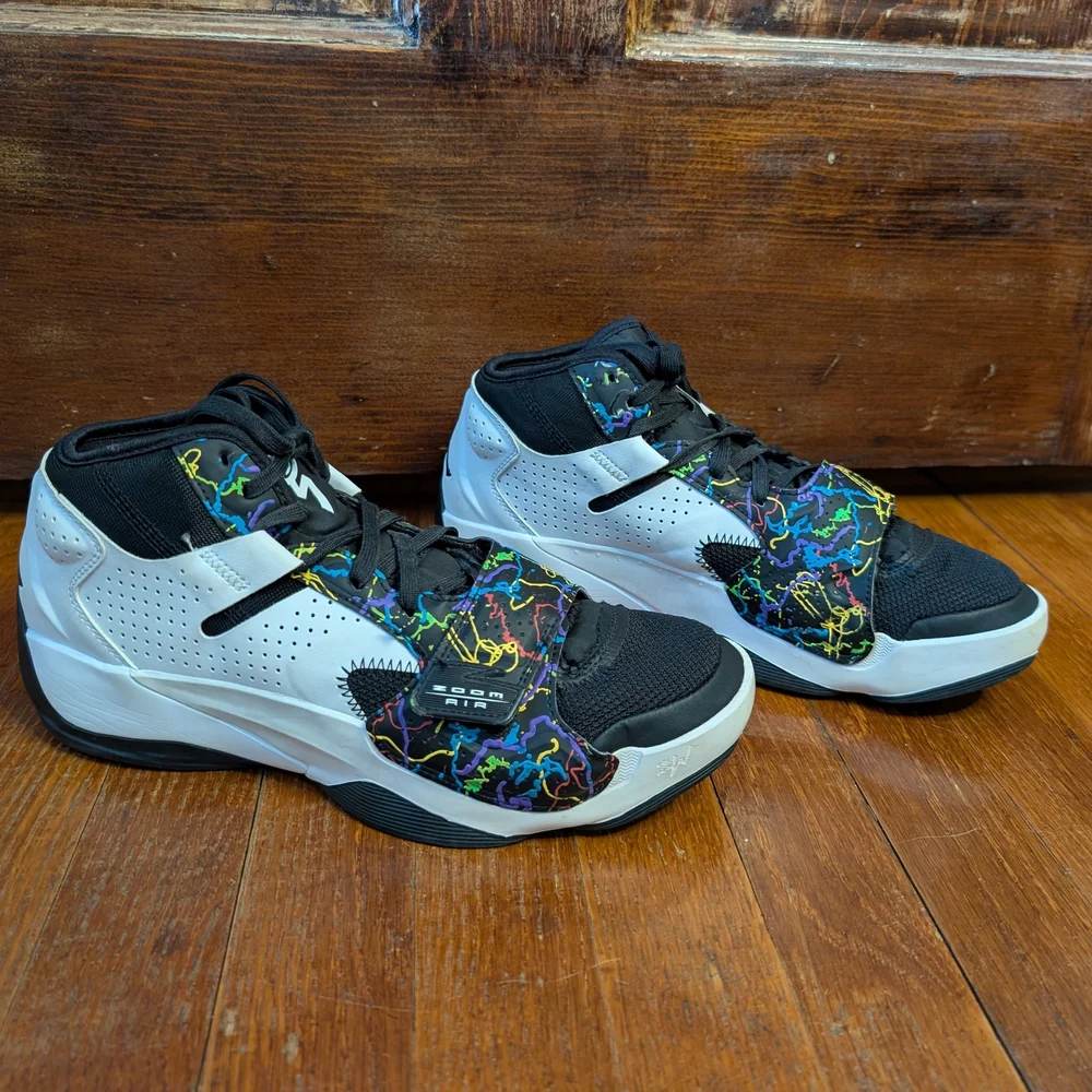 NIKE AIR JORDAN ZION 2 NOAH White/Black Multi-Color - Men's Shoes Size 9